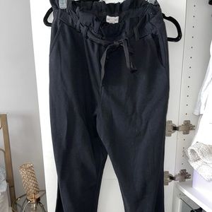 Black crop sweatpants